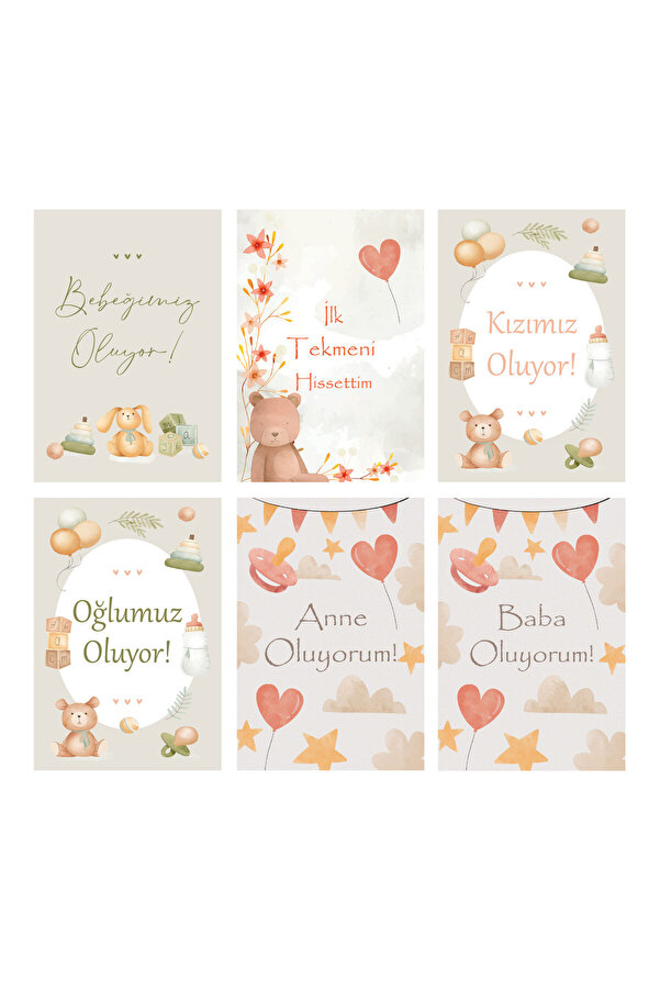 The Bill Store Bebek Anı Fotoğraf Çekim Kartı 6 Adet Bebeğimiz Oluyor