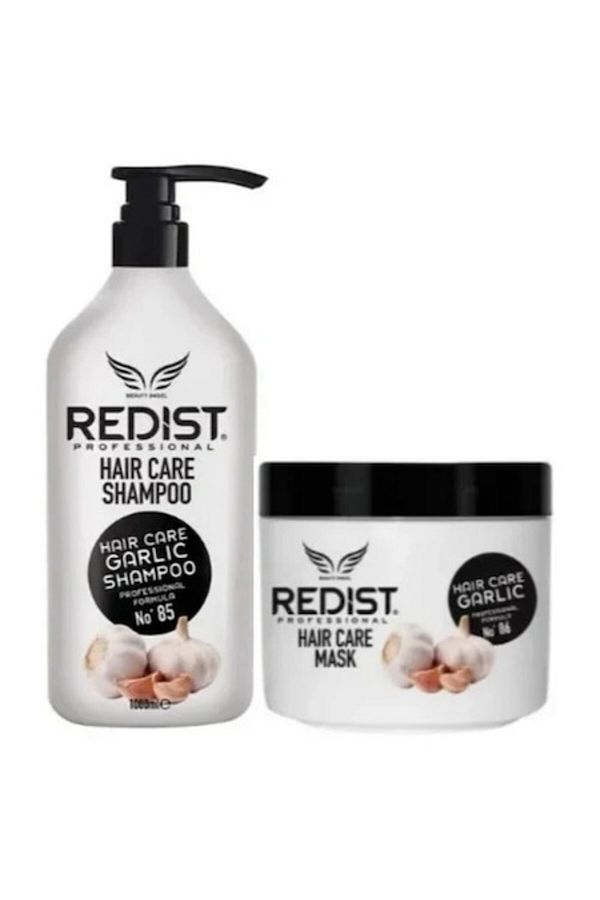 Redist-Pachet 2 cu extract de usturoi (Șampon 1000ml, Masca 475ml), regenerare păr, unisex, fără 1