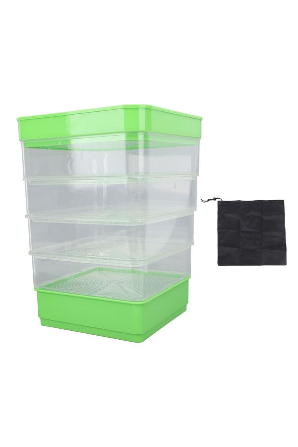 Choice-With cover Stackable Sprouter Kit Plant Grow Trays Easy To Observe Plastic Multipurpose Long Lifesp 1