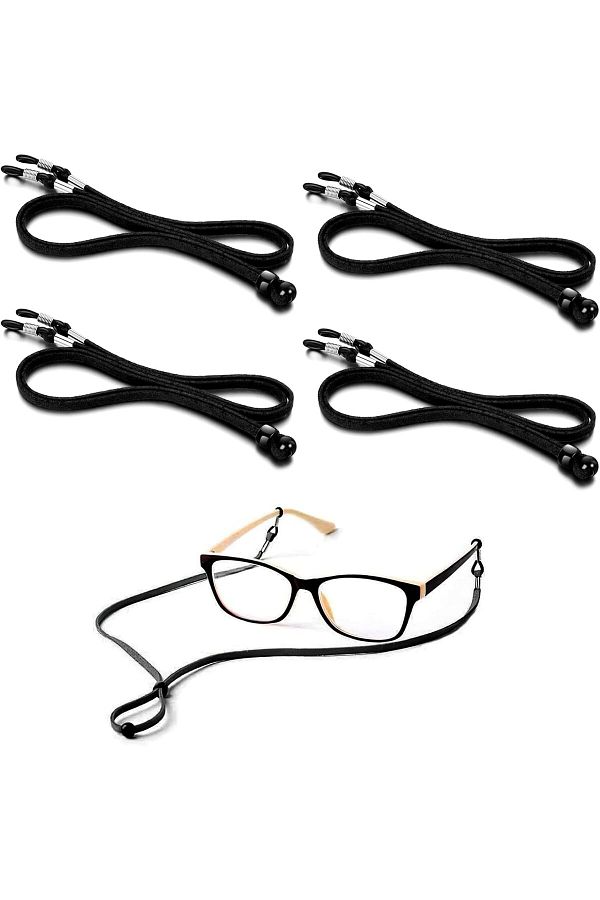 CHT-Eyeglass Straps Chain, 4pcs Eyeglass Straps Cord, Glasses Cord Lanyard Non-Slip Spectacles Cord Reta 1