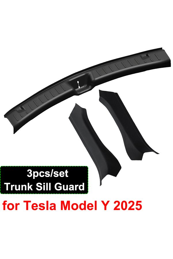 Choice-3pcs for MY 2025 for New Tesla Model Y Juniper Launch 2025 Rear Trunk Sill Guard Protector Cover Doo 1