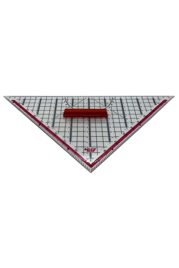 MİZY-Geoderic Triangle Ruler 32 cm with Extra Holder Scale 1