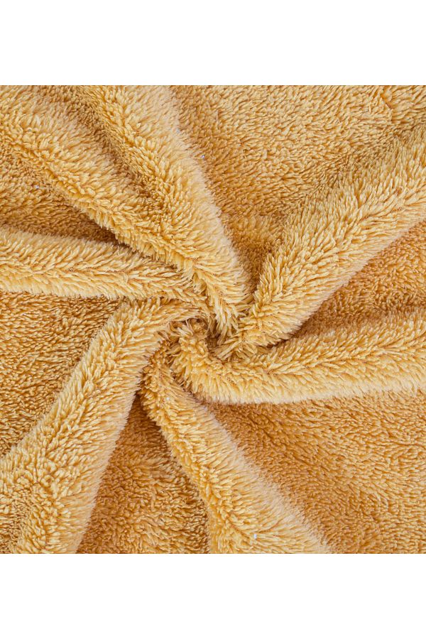 Aslan Online-Pabtex Double Faced Mustard Welsoft Plush Fabric 180 cm Width 1