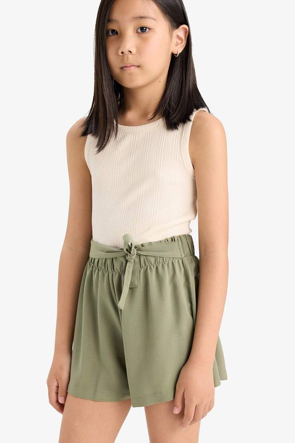 DeFacto-Girl's Crew Neck Basic Plain Undershirt Z7815A625Hs 1