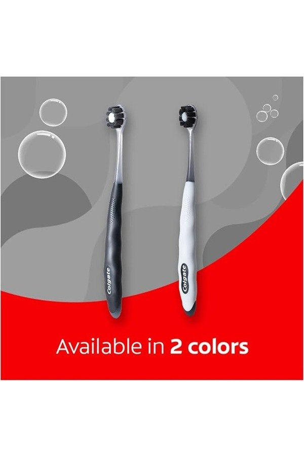 Colgate-Foam Soft Charcoal Bristles Toothbrush Assorted Colour 2 Pcs Gentle Cleaning With Assorted Handles 1
