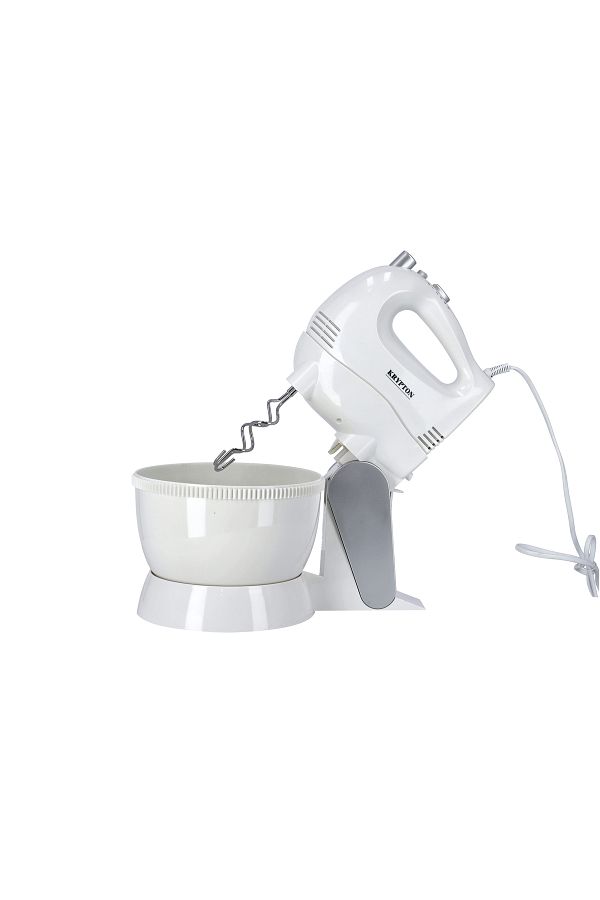 KRYPTON-250w Stand Mixer With Rotating Bowl, 5 Speeds, Beaters & Dough Hooks For Easy Mixing 1