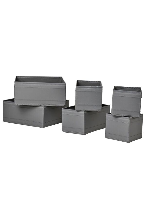 IKEA-Dark Gray Skubb Box Set - 6 Pieces 40399998 1
