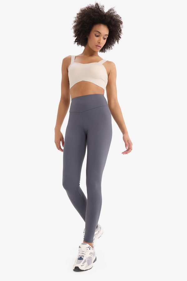 DeFacto-Defactofit High Waist Waist Hugging Stretchy Basic Plain Sports Leggings B4147Ax25Sp 1
