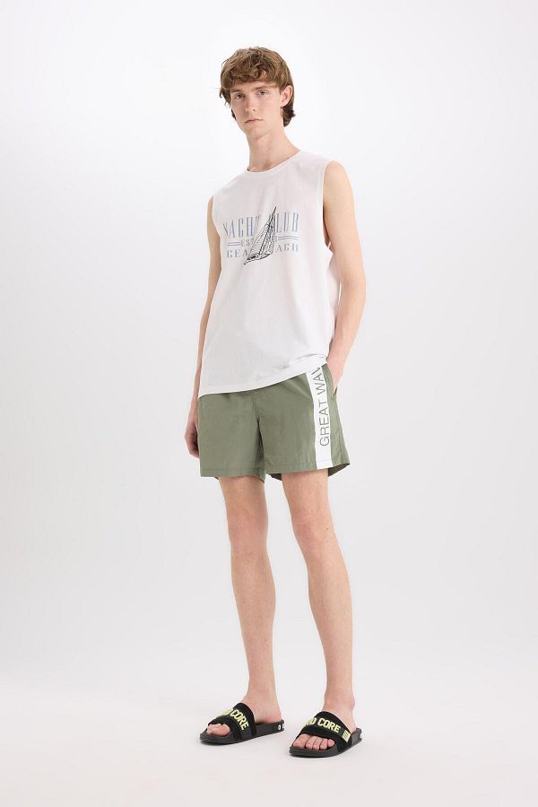DeFacto-Fishnet Lined Above Knee Sea Shorts E0995Ax25Hs 1