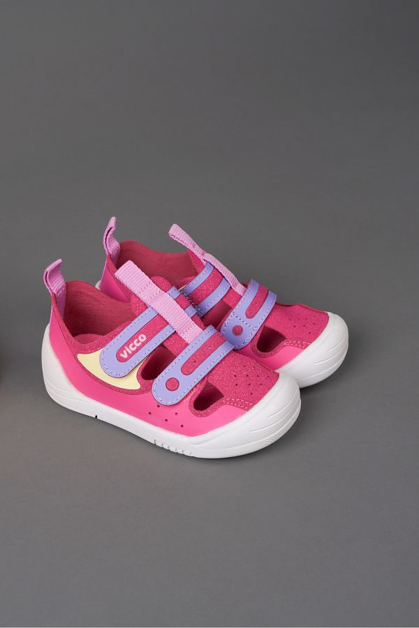 Vicco-Riga Basic Girl's First Step Fuchsia Shoes - Comfortable Daily Design 1