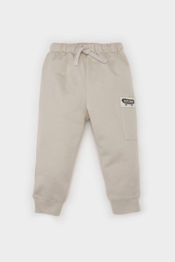 DeFacto-Baby Boy Label Printed Elastic Waist Sweatpants D7635A524Wn 1