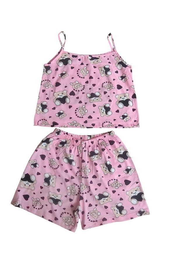 KapadokyaButik-PAJAMA SET WITH STRAPS AND SHORTS 1