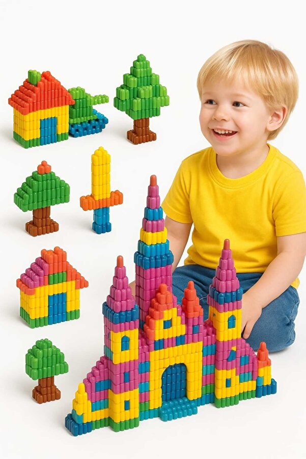 HAPPENS Construct Eğitici Oyuncak Yapı Oyuncağı Montessori Zeka Oyunu Stem Yapı Taşları Seti