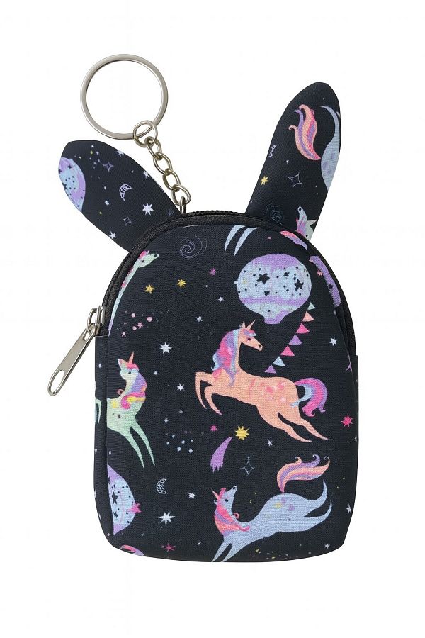 SeaBubbles-Unicorn Wallet Keychain Standard Black 1