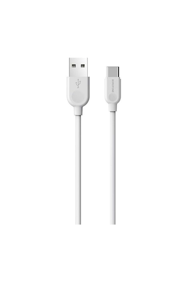 Borofone-Cablu de încărcare și date USB A la USB Tip-C, 18W, 3m, alb 1