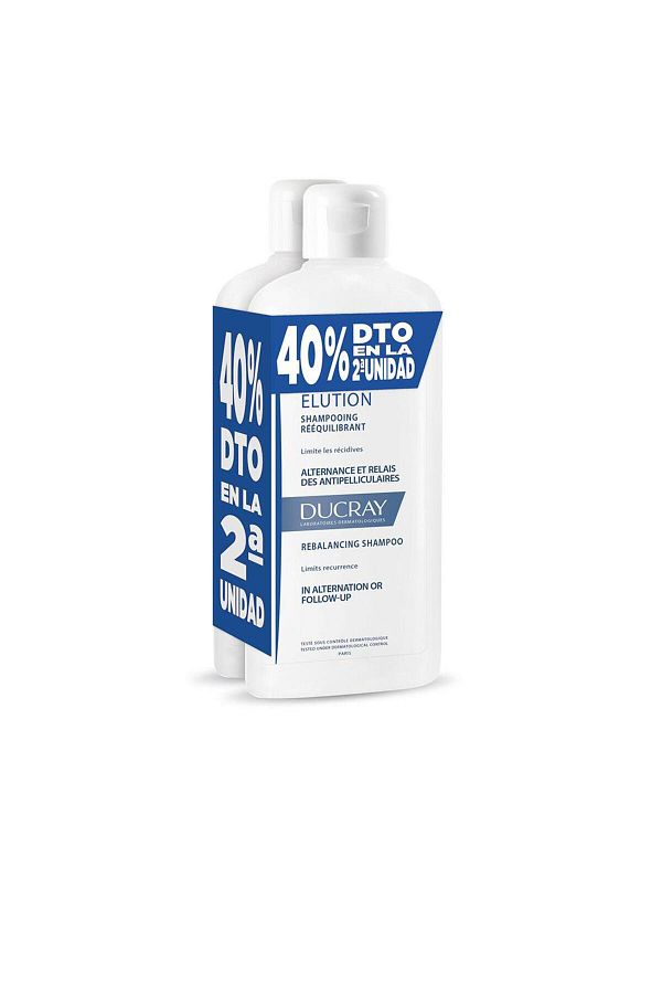 Ducray-Set Sampon pentru prevenirea matretii ELUCION 2 x 400 ml 1