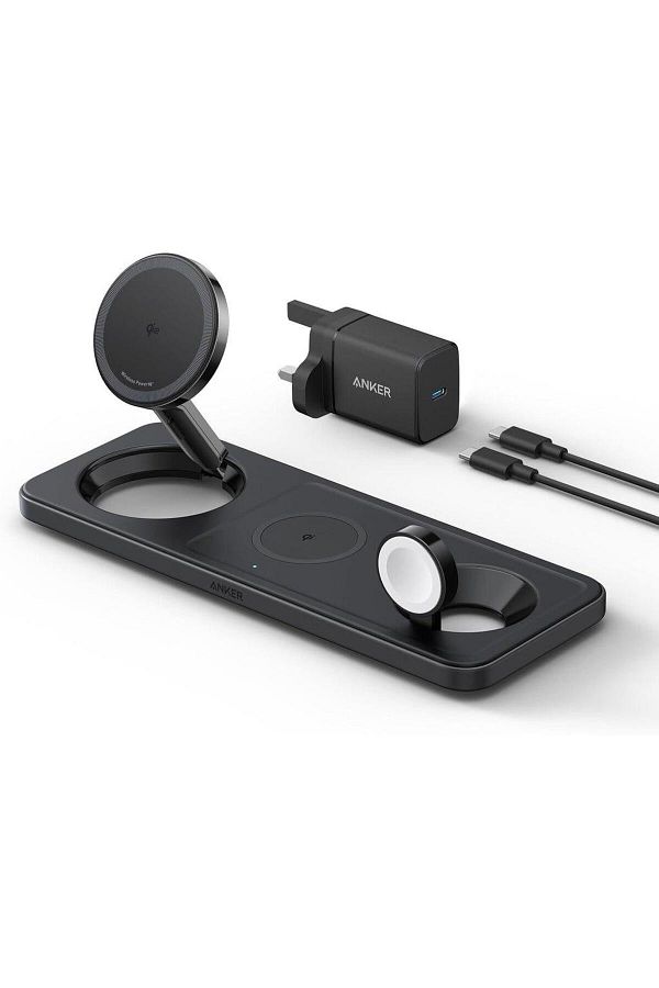 Anker-15W MagGo Wireless Charging Station (3-in-1 Pad) for Apple Devices -AN.B25M1211.BK 1
