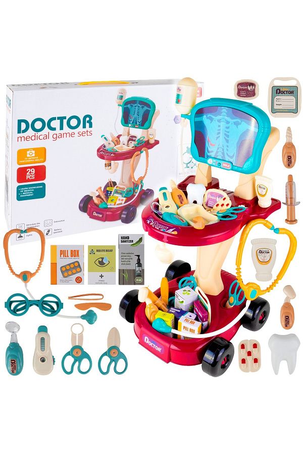 LikeSmart-Set de Joaca pentru Copii ISP "Likesmart Little Doctor", 29 elemente, lumini, stetoscop, termometru, 1