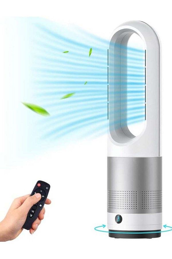 Generic-Bladeless Fan, 22" Quiet Tower Fan with Remote, 8 Speeds, 9H Timer, 80° Swing, LED Display with Aut 1