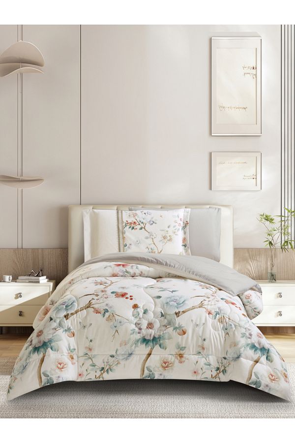 Donetella-4-Piece Digital Print Comforter Set – Twin Size 170x230 cm, Soft Microfiber Bedding Set. 1