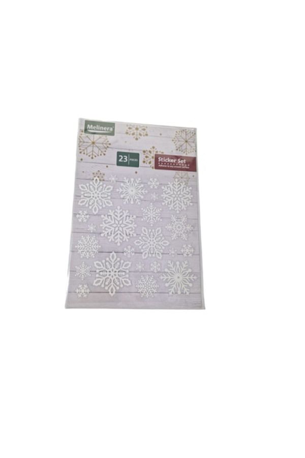 Evolium-Set of 20 decorative stickers in the shape of snowflakes, Evolium, White 1