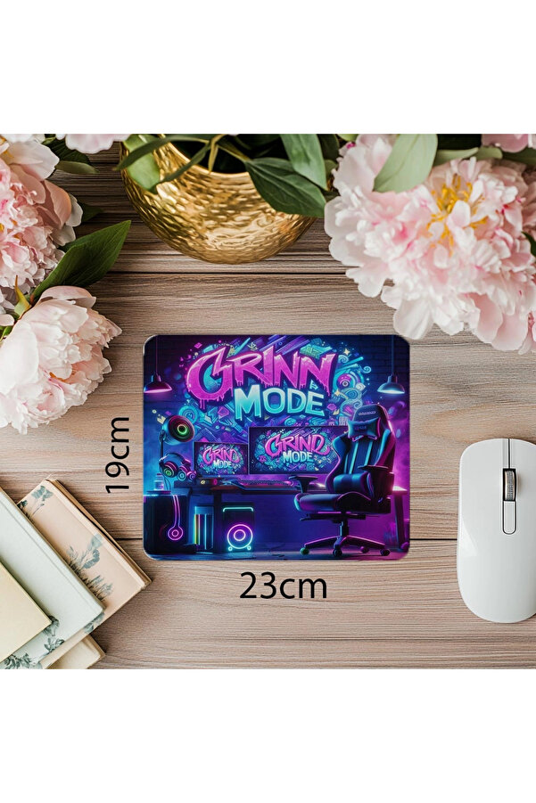 Luluyen-Rgb Mouse Pad with Working Mode Light Writing - 19X23 cm 2 mm Rectangle Imported Printed Mouse Pad 1