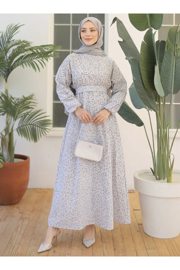 DEDEMAX Hijab Dress - Gray -