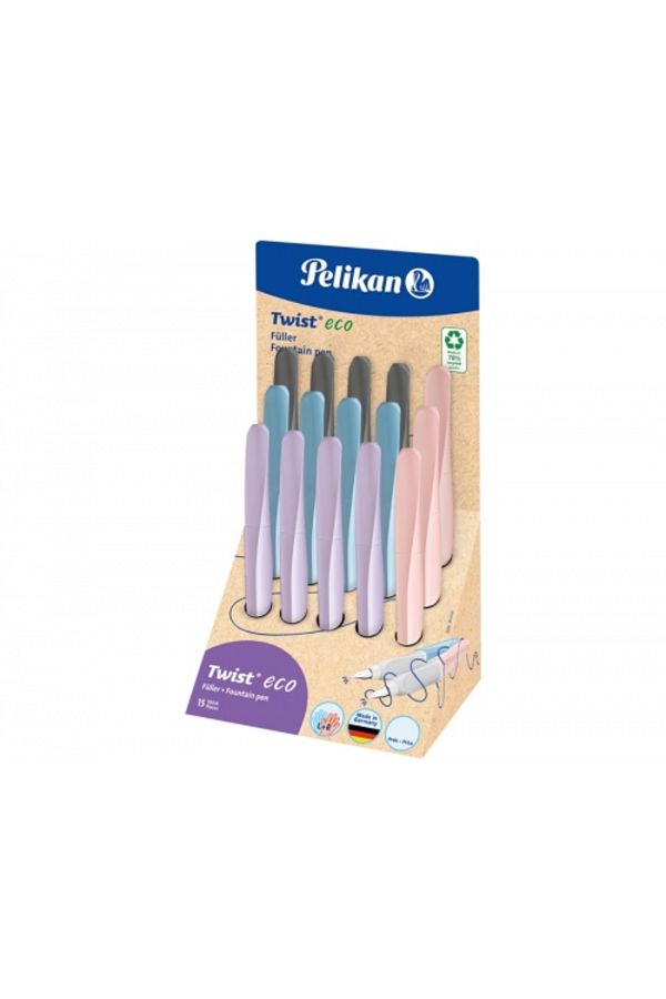Pelikan-Roller Twist , Ergonomic Grip, Ambidextrous, Includes 2 Refills, Assorted, Plastic, Set of 12 pcs 1