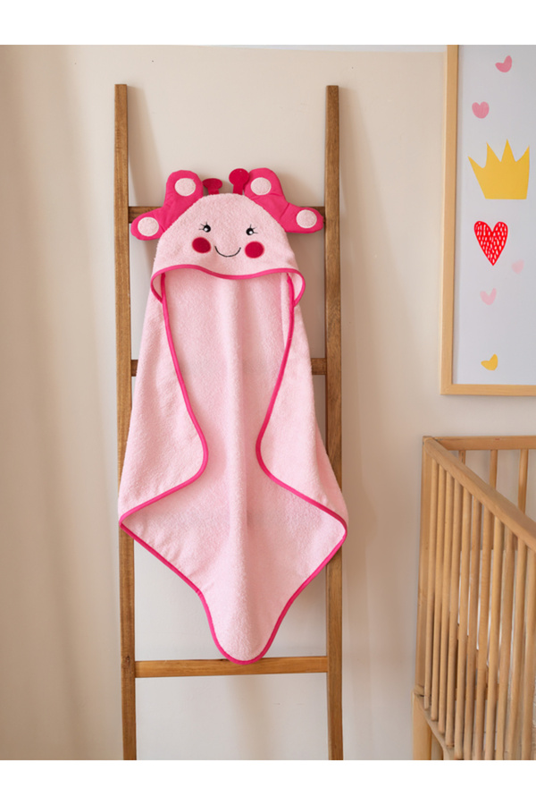 zenginhome %100 Pamuk 75x75 Bebek Banyo Havlusu / Kundak - Kelebek