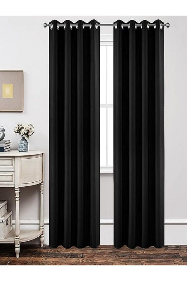 Metropolitan Concept-Set of 2 full blackout curtains, worked on staple rings 1