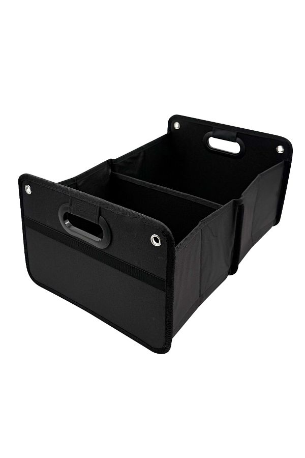 Choice-black 1pc Black 300D Polyester Foldable Car Trunk Organizer, Collapsible Storage Box with Handle & M 1