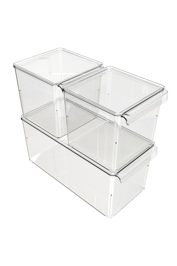 Prima Nova-Set transparent de 3 piese pentru frigider și dulap - bucătărie și baie 1