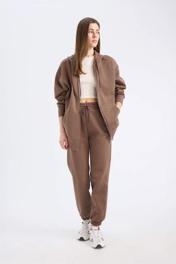 DeFacto-Standard Fit Dicke Jogger Jogginghose Taille Bein Elastisch Basic Plain Long Size S7370AZ25SP 1