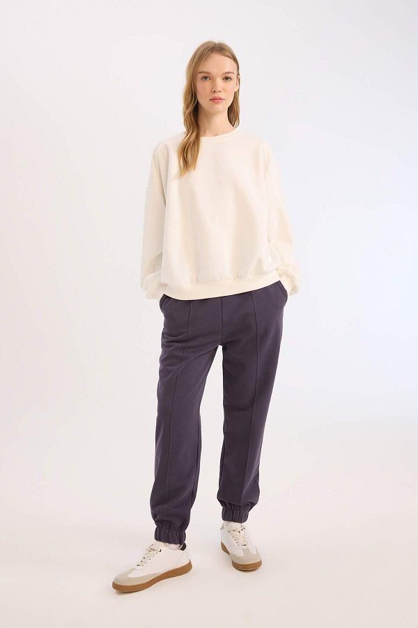DeFacto-Thick Jogger Sweatpants - with Straight Pockets and Elastic Waist E6300Ax24Wn 1