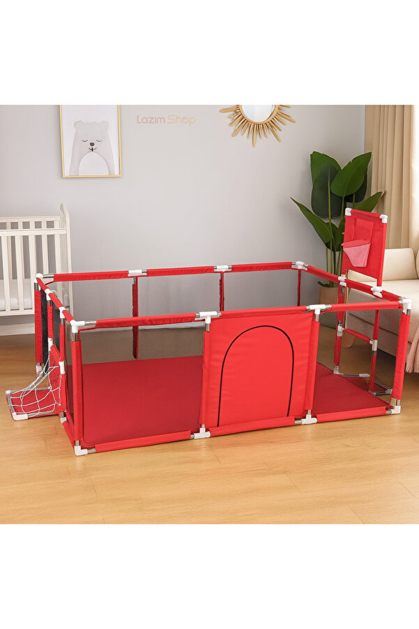 Lazım Shop Çocuk Oyun Parkı Futbol Sahası Yürüme Öğrenme Çiti Yüksek Korumalı Basketbol Potalı