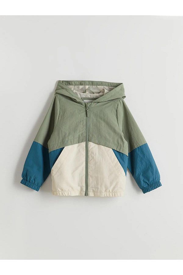 LC Waikiki-LCW Kids Hooded Color Block Jachetă de ploaie pentru băiat (W5) 1