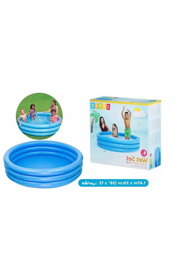 rexa-Crystal Blue Inflatable Foldable Portable Swimming Pool – 147x33cm, Lightweight and Easy to Set Up 1