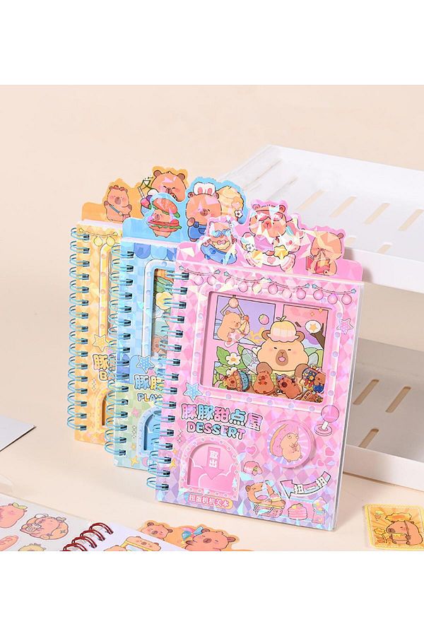 Gift Moda-Capybara Vending Notebook – Cute Notebook with Tokens and Stickers 1