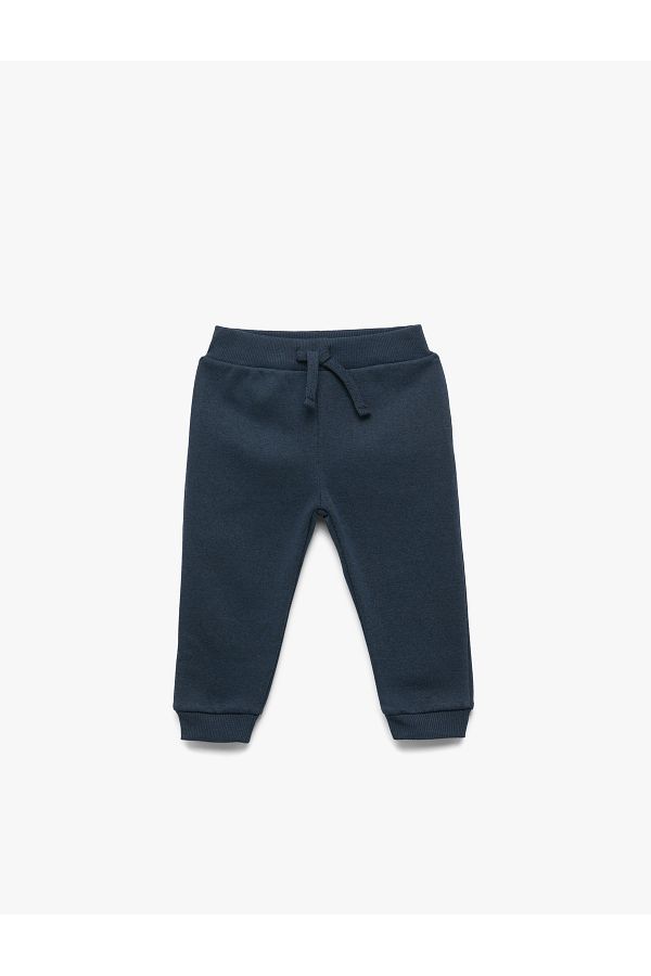 Koton-Elastic Waist Raster Basic Jogger Sweatpants 1