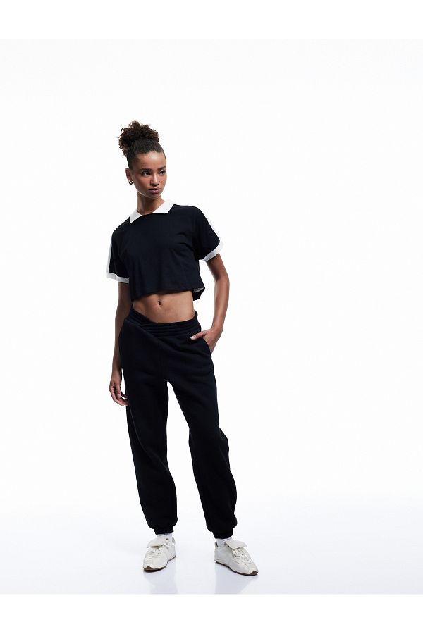 Koton-Jogger Sweatpants with Zippered Pockets and Elastic Waist 1