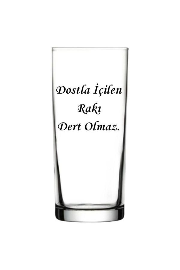Özcan Tasarım-كأس راكيا مكتوب عليه "لا تقلق، اشرب راكيا مع صديقك" 1