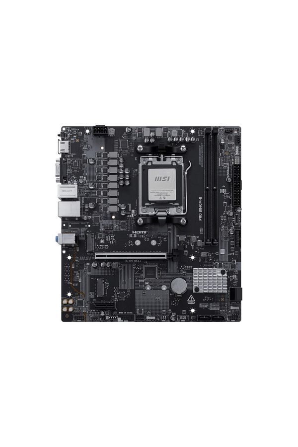 Hedef Market-Msı Pro B840M-B Am5 Ddr5 8000Mhz(Oc) HDMI Vga 2X M.2 USB 5 Gbs 2.5g Lan Matx 1