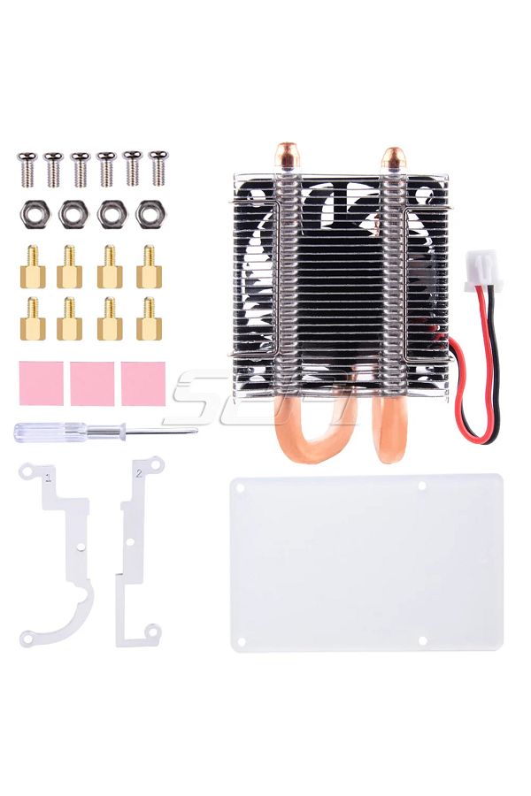 OEM-Fan CPU 52Pi, Radiator 4010, Cooler Raspberry Pi 4 B / 3B+ / 3B 1