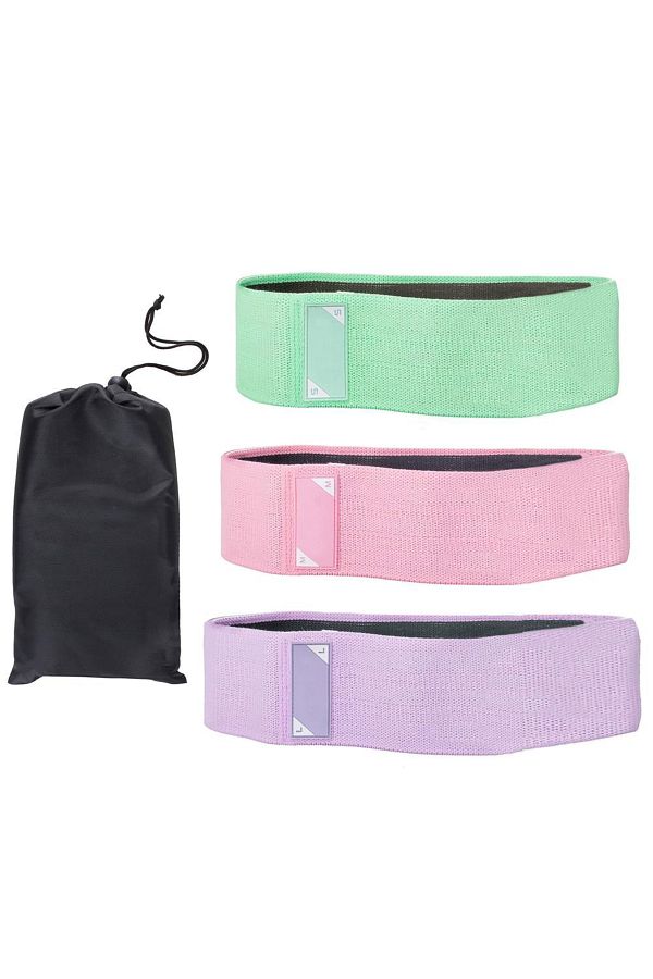 SERSIMO-(DL) Set 3 benzi elastice-textil, multicolor, S/M/L, 3 trepte dificultate 1