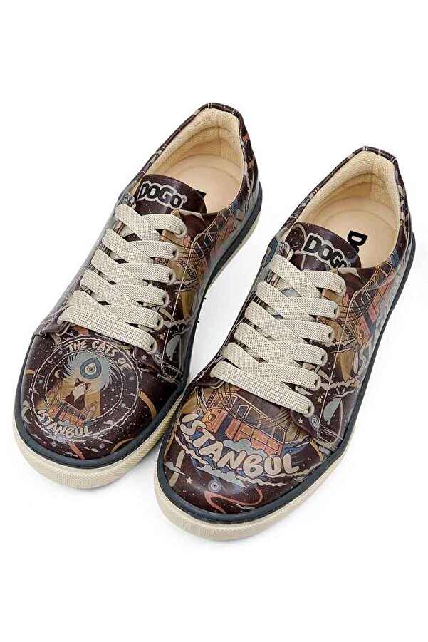 Dogo Women's Vegan Leather Multicolor Sneakers the Cats of