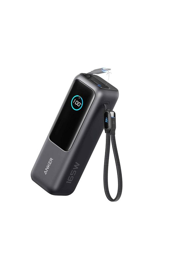 Anker-Power Bank 25000mAh 165W with built in USB C and retractable cable Black – A1695H11 1