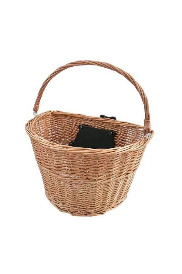 PROCART-Rattan bicycle basket, removable, CLICK mechanism, 21x34x41cm, 1