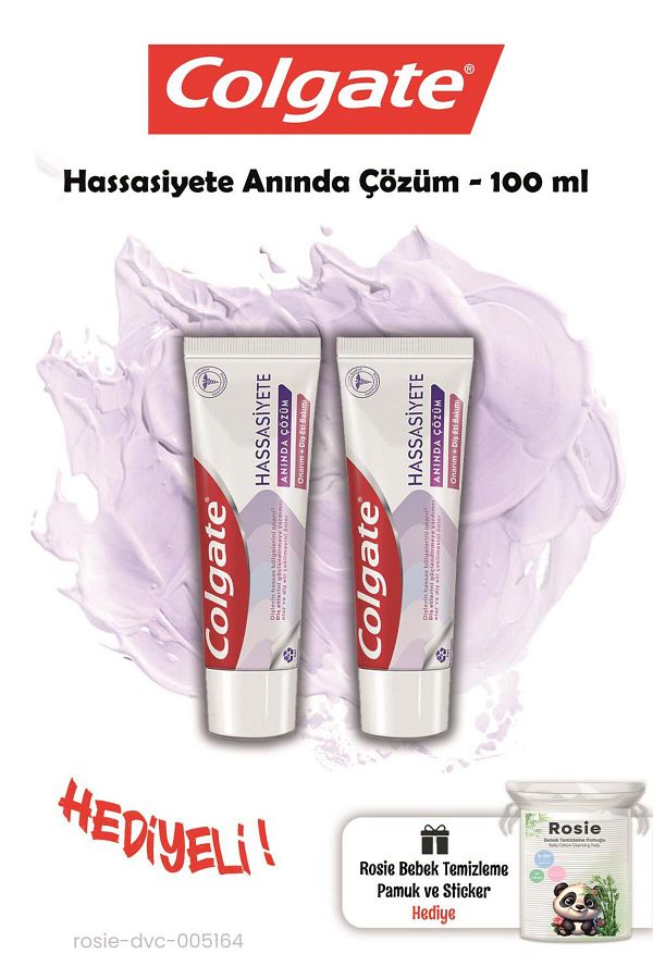 Colgate-Sensitivity Instant Solution 2 Pieces 100 ml and Rosie Gift 1