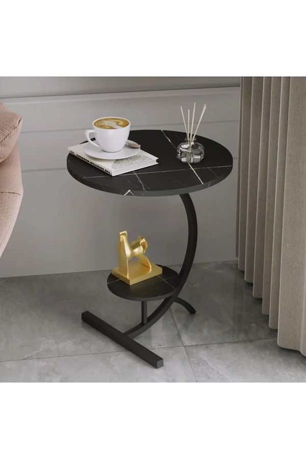 Un-طاولة جانبية رخامية بتصميم أنيق ومتين” 1