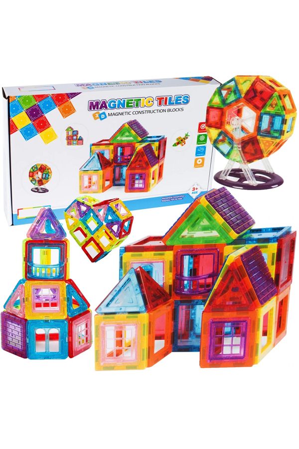 İSP-Set de Constructie Magnetic cu 71 Piese, Educativ si Creativ, "LikeSmart MAG 71", Numeroase Posibili 1